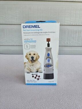 Dremel 7300-PT Rotary Pet Nail Grooming Kit Charger Dog 4.8V Accessories